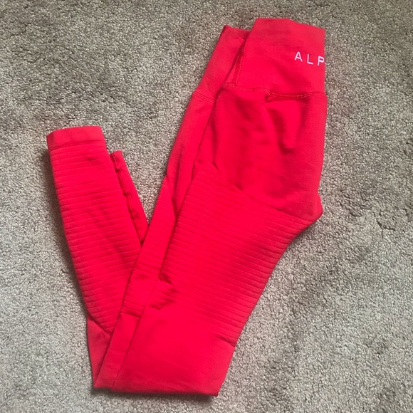 Alphalete Pants - Alphalete Revival formula red *READ FOR FLAWS